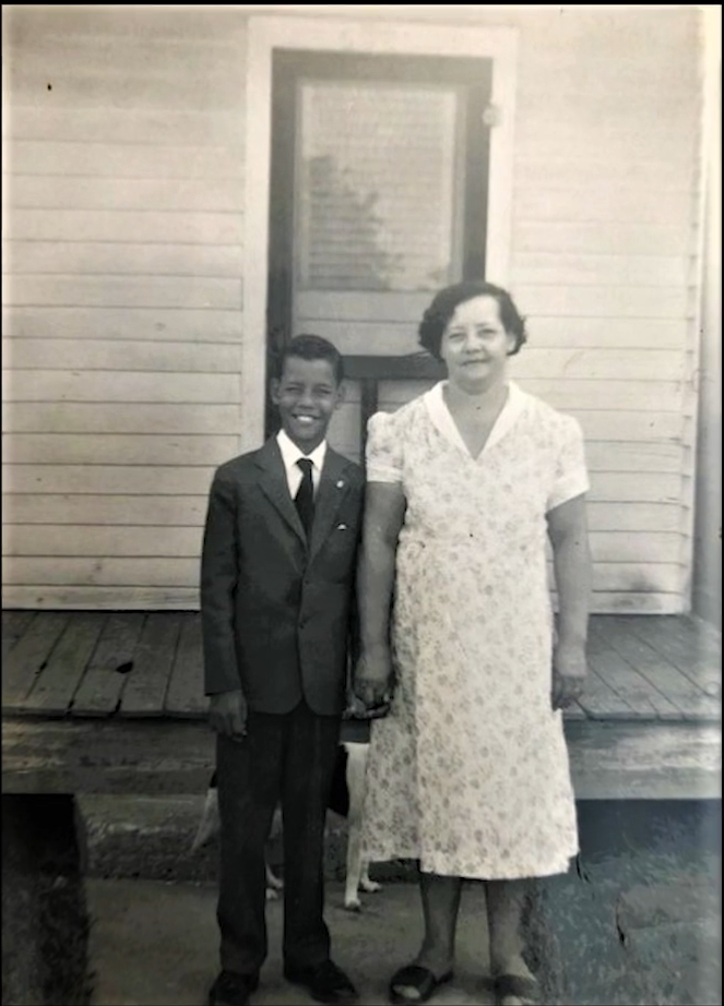 Fred with his mother